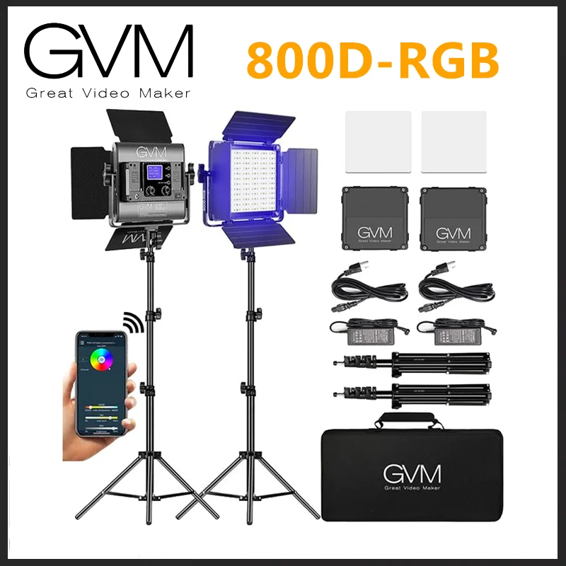 GVM 800DRGB Video Light for Photography Led Lighting Photo Studio Lights For Photo Shoot Camera