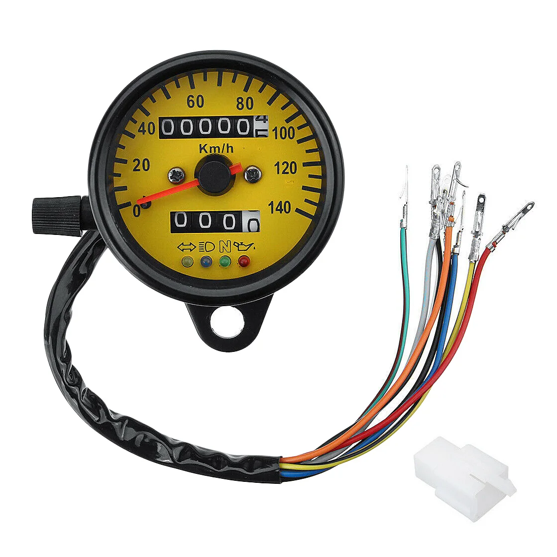 

Universal Motorcycle Dual Odometer Speedometer Gauge Meter LED Backlight