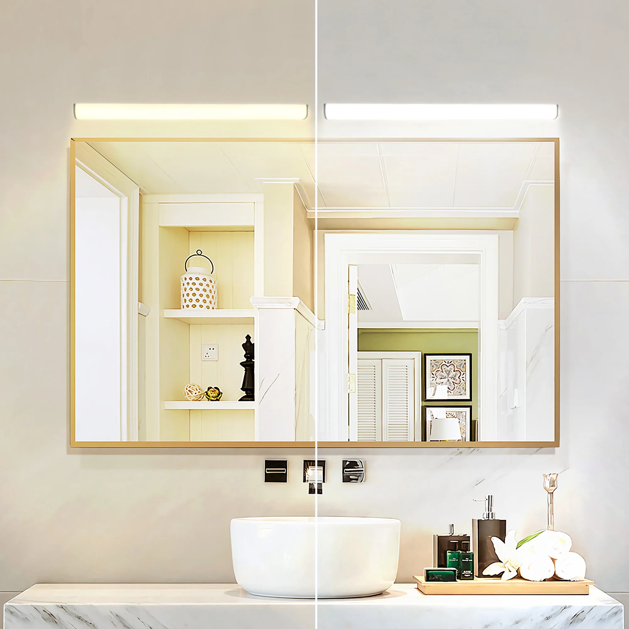 Make up Mirror LED Light Plug in Light Bathroom Vanity Light,3 Color Lighting Dimmable for Vanity,Bathroom,Bedroom, Reading room