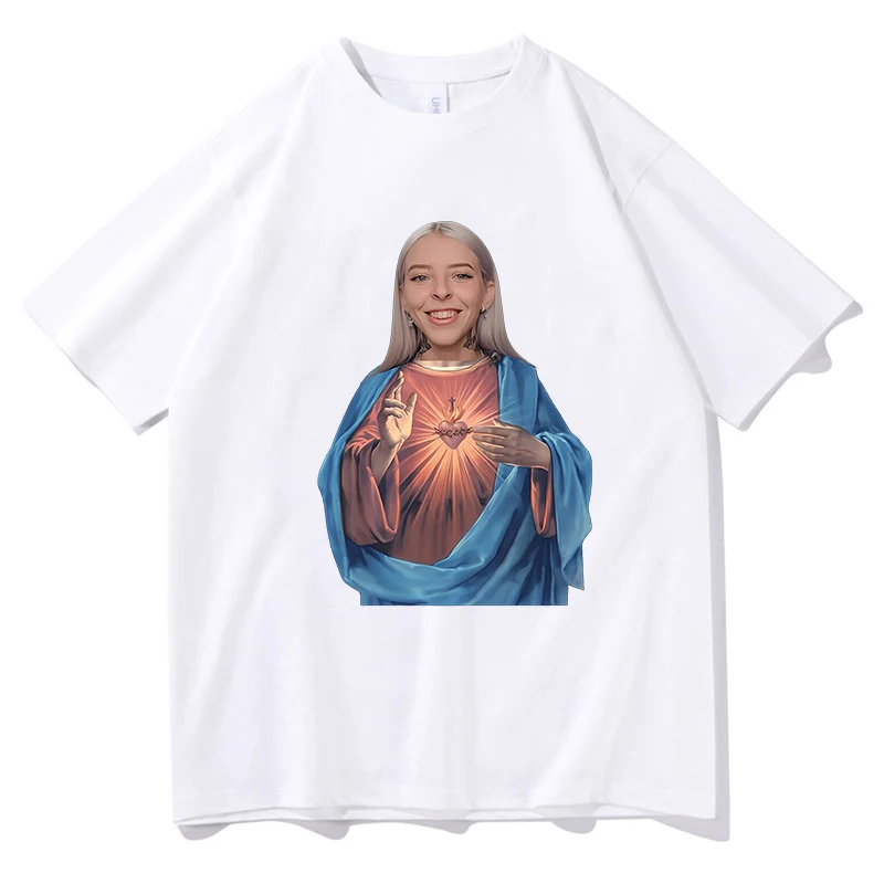 Young Miko Print T-Shirt Unisex Fashion Trend Loose Cotton Round Neck Short Sleeve Men's T-shirt Clothing Summer Streetwear Tops 2