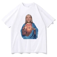 Young Miko Print T-Shirt Unisex Fashion Trend Loose Cotton Round Neck Short Sleeve Men's T-shirt Clothing Summer Streetwear Tops 2