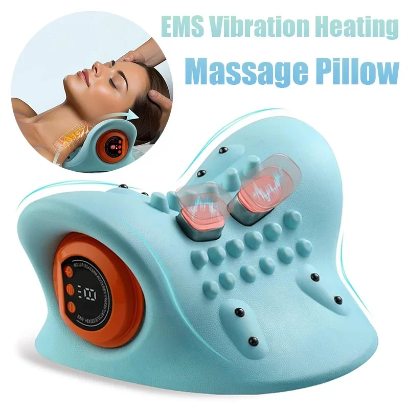 Electric Cervical Massager Neck Stretcher Chiropractic Traction Head Acupoint Ma