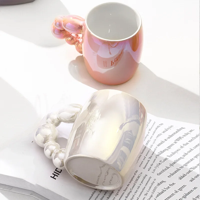 White and Purple Ceramic Mug