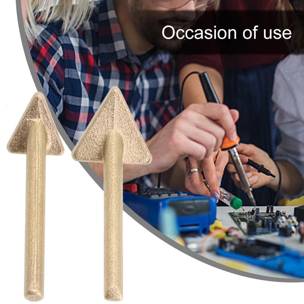 

2pcs 16mm/20mm Plastic Repair Triangular Copper Smoothing Head Soldering Iron Head Leather For 60 Watt Plastic Welding Kit