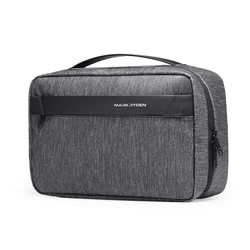 Men's Waterproof Travel Toiletry Bag with Dry - Wet Separation (Tech Grey)