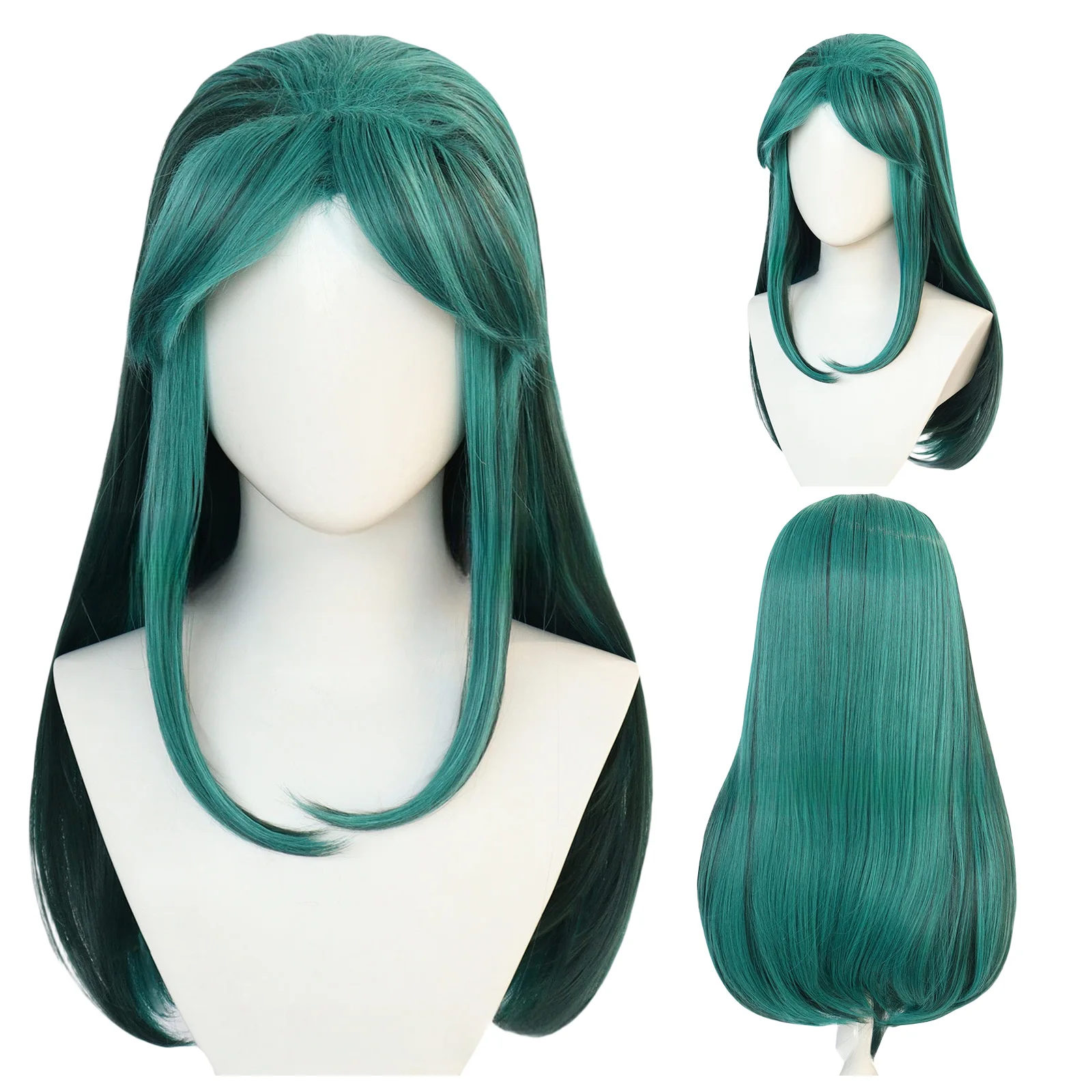 

Anime Urusei Yatsura Lum Lamu Cosplay Wig for Women Adult Green Black Heat Resistant Synthetic Long Halloween Hairpieces