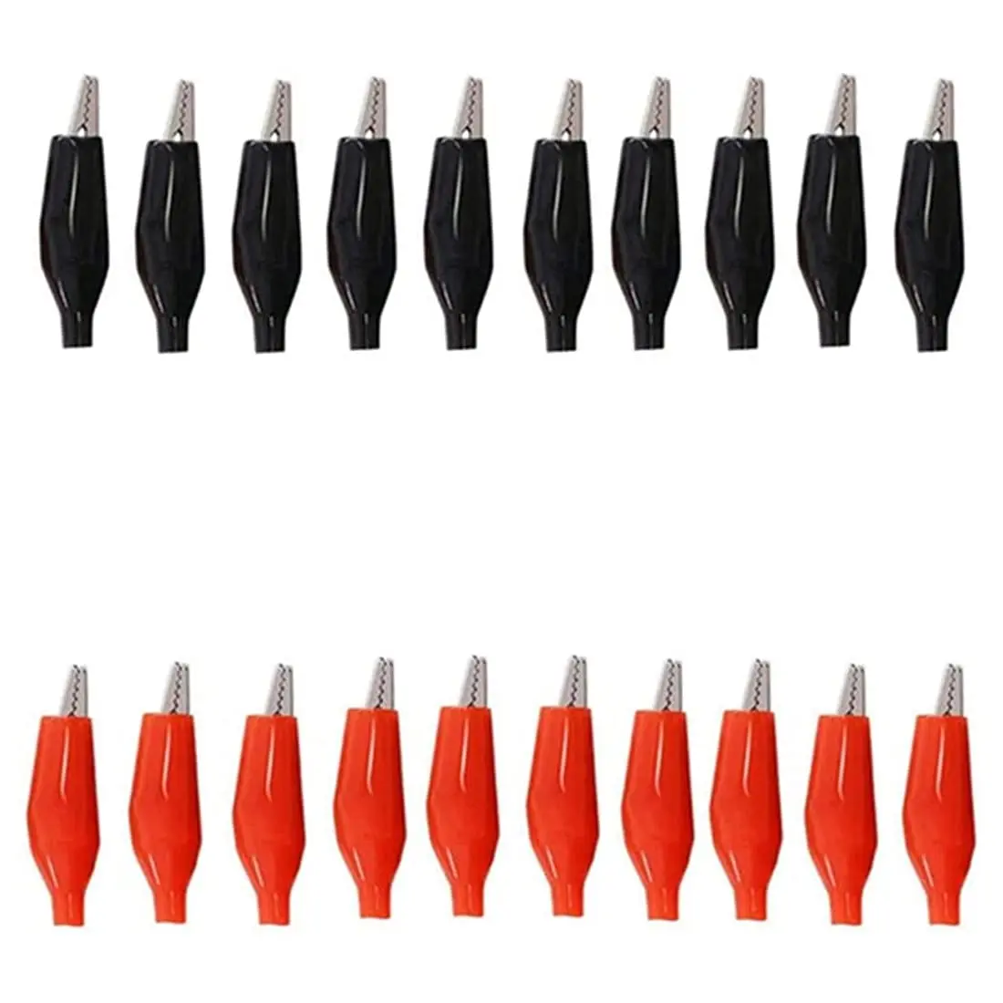 20pcs 28MM Alligator Clips Metal Clip Electrical Clamp Crocodile Clip for Testing Probe Meter PVC Sleeve Material