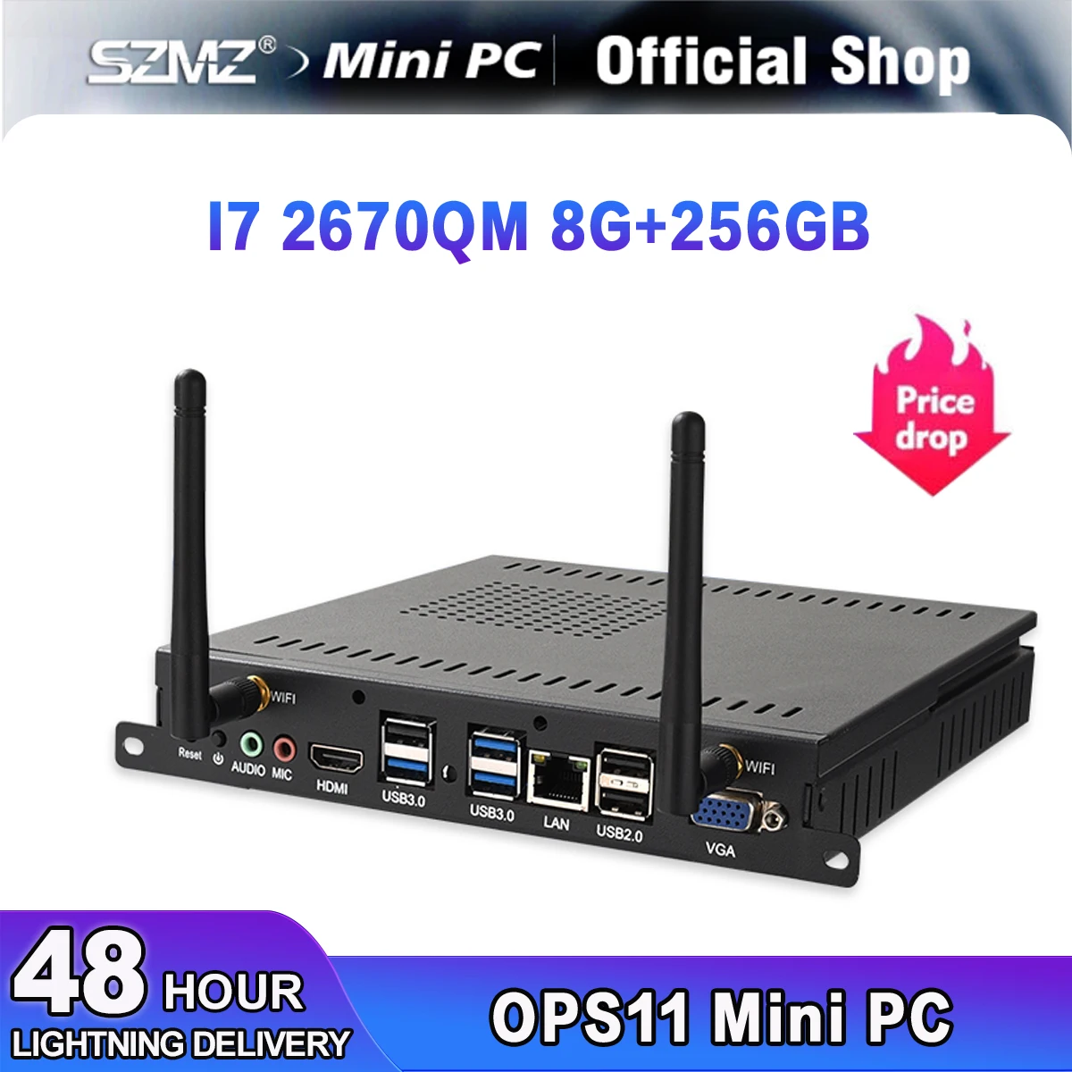 SZMZ OPS Мини ПК Core i3 i5 i7