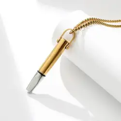 Stainless Steel Mindfulness Pendant for Breath Regulation and Anxiety Relief (SS)