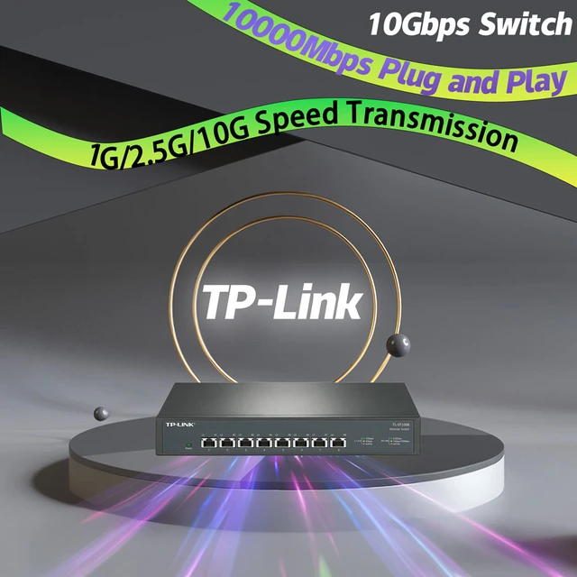 Tp-link TL-ST1005 10gbps switch ports Ethernet switch Plug and play all  5*10g RJ45 10000mbps 10gbe 10gb 10 gigabit - AliExpress