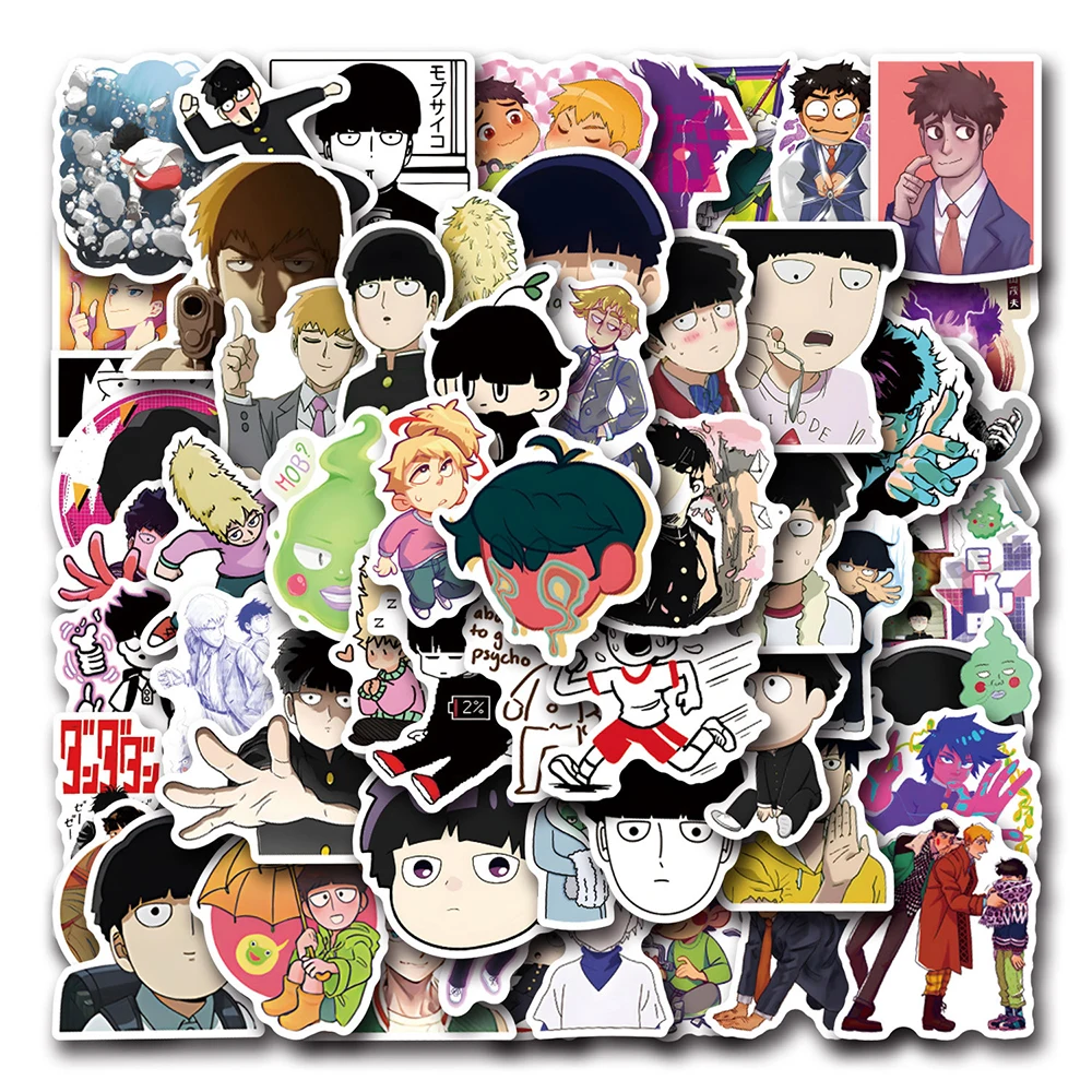 【1000点以上】アニメ、キャラクターグッズ　紙、シール類なし 10/30/50/110pcs Cool Anime Mob Psycho 100 Cartoon Stickers