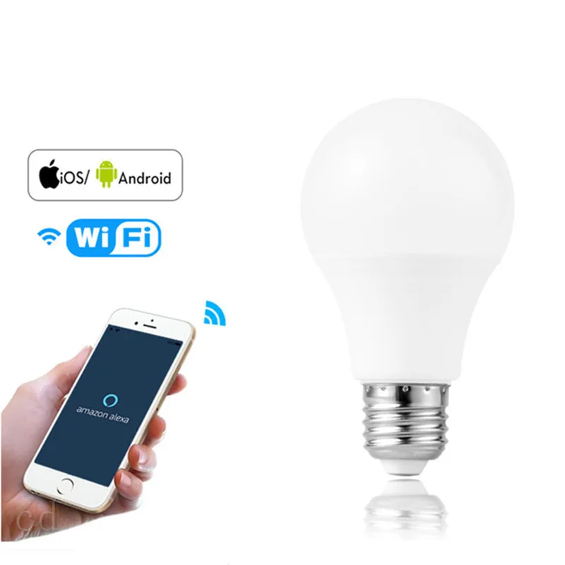 Dimmable15W18WB22E27WiFiSmartLightBulbLEDLampAppOperate