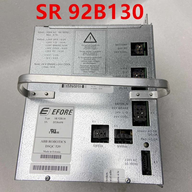 DSQC 539 3HAC 14265-1 SR 92B130 DSQC539 용 오리지널 전원 공급 장치, 거의 신제품