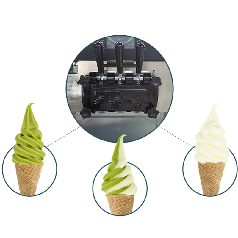 Soft Ice Cream Machine Commercial Fully Automatic Stainless Steel 220V/110V Vertical Sundae Refrigeration Equipments Cone Maker 5