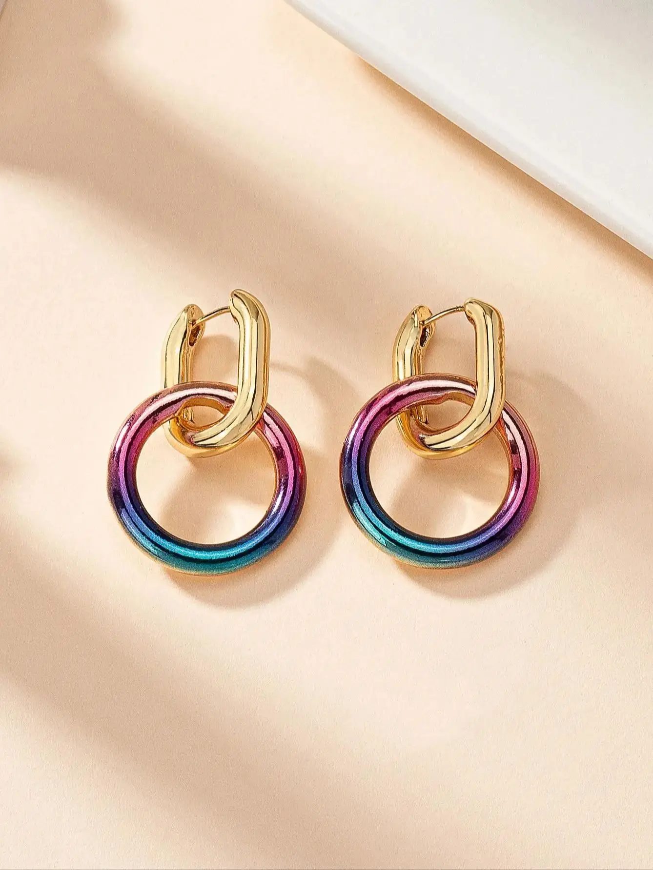 Stainless Steel Square Hoop Earrings Geometric for Women hoop earrings geometric earrings golden earrings