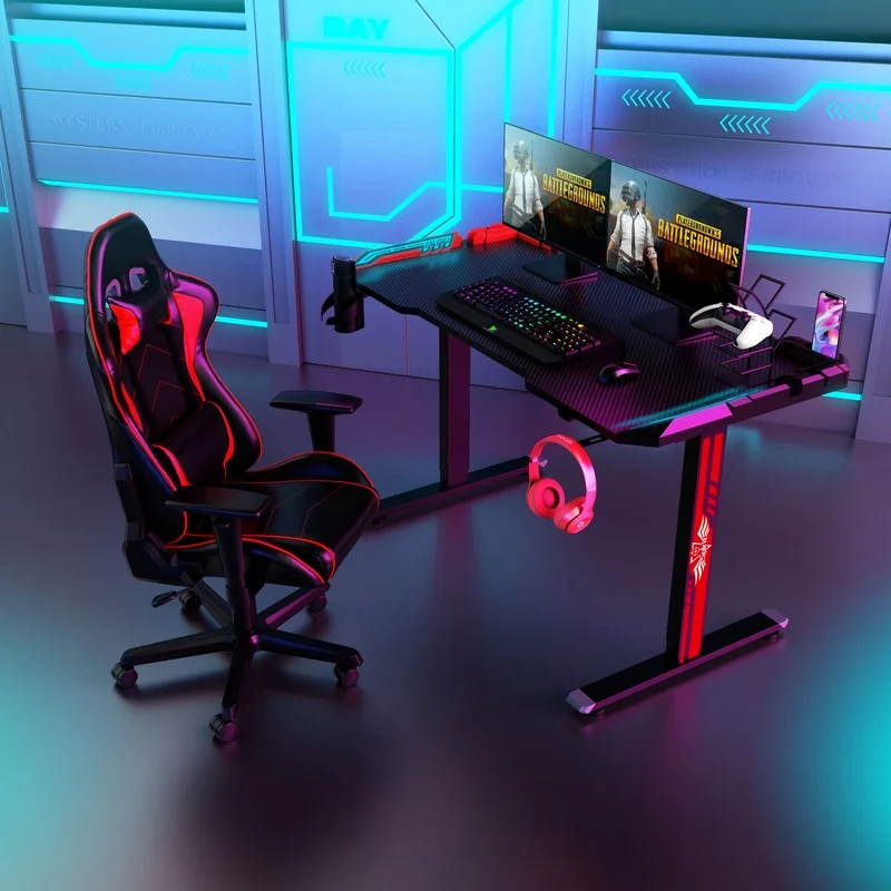 Lampe LED RVB course PC ordinateur de bureau Gamer Table Gaming Bureau -  Chine Table de jeux, bureau de jeux