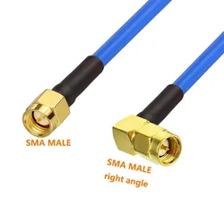 Enhanced High - Frequency Blue Coaxial Cable - 30CM (RG402 SMAJW - SMAJ)
