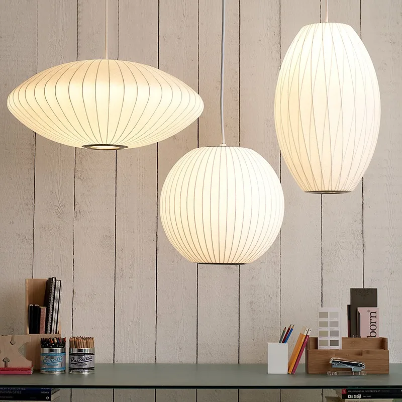 Cocoon pendant lamp japanes style light minimalist Hand