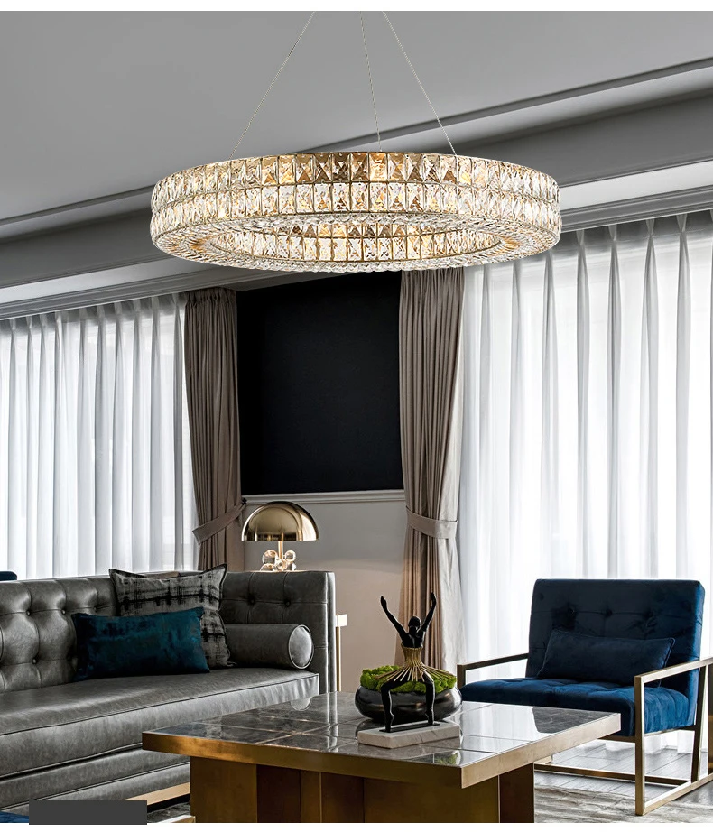 Luxury Style One Ring Crystal Chandelier