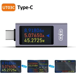 Universal USB/Type - C Multifunction Digital Power Meter and Capacity Tester (UT03C - Type - C Port)