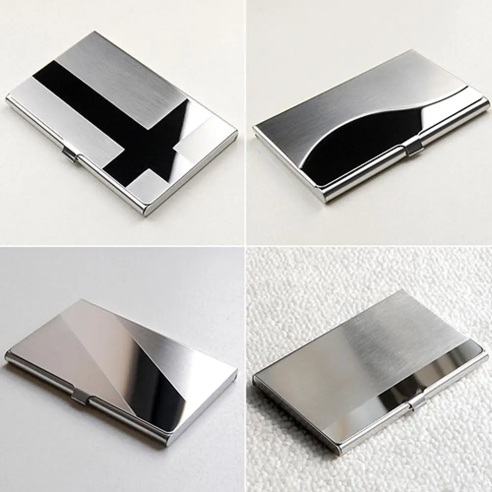Stainless Steel Case Pocket Box Business ID Credit Card Holder Cover