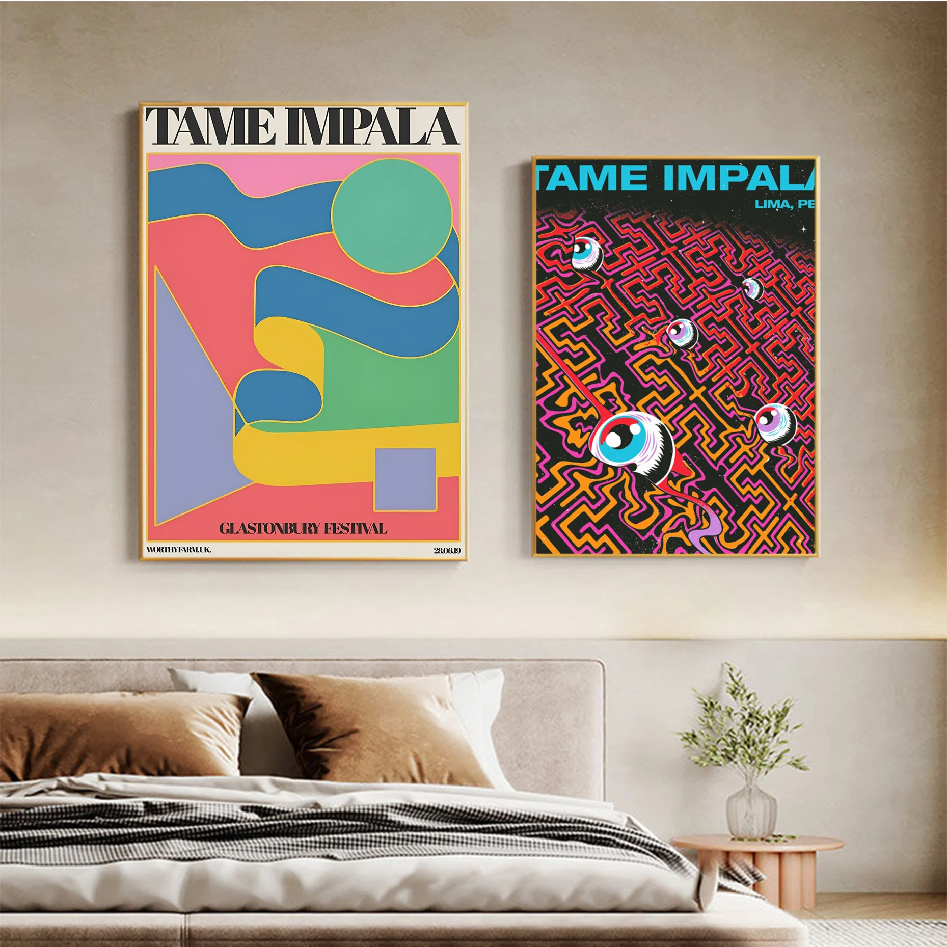 

Tame Impala Psychedelic Movie Sticky Posters HD Quality Wall Art Retro Posters For Home Posters Wall Stickers