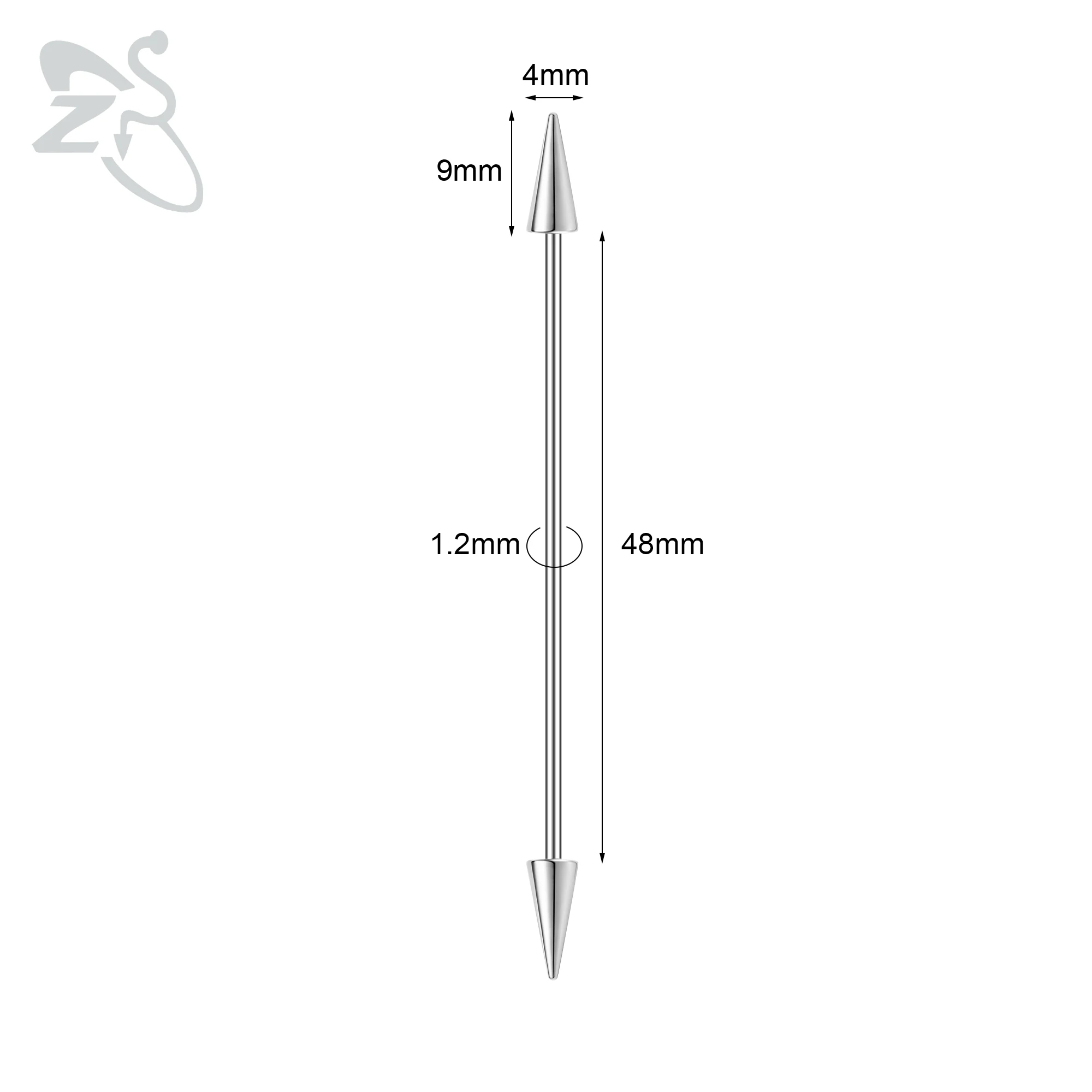 Elegant 316L Surgical Steel Spike Barbell Earrings