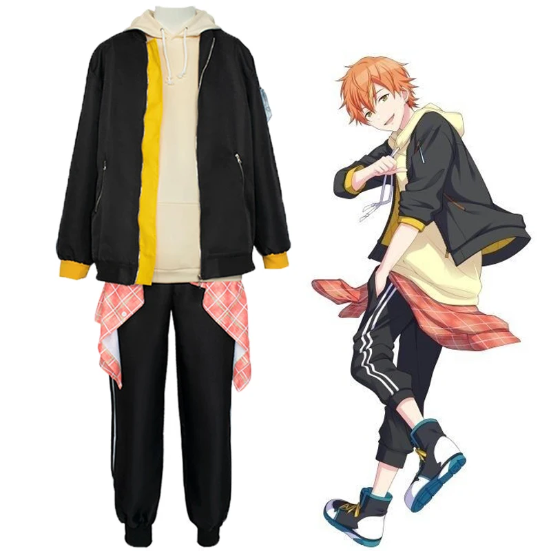 

Anime Project Sekai Colorful Stage Cosplay Shinonome Akito Costume Casual Unisex Coat Hoodie Shirt Pants Halloween Party Outfits