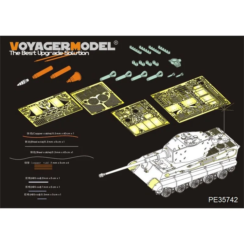 Voyager Modello Pe35742 Scala 1/35 Wwii German King Tiger (Hensehel Torretta) (Per Tamiya)