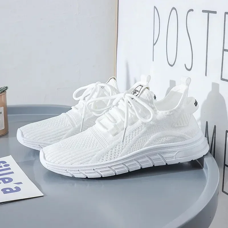 

Women Fashion Casual Sneakers Comfortable Mesh Lace-Up Ladies Sport Shoes Women's Walking Mesh Flat Breathable Vulcanized Shoes