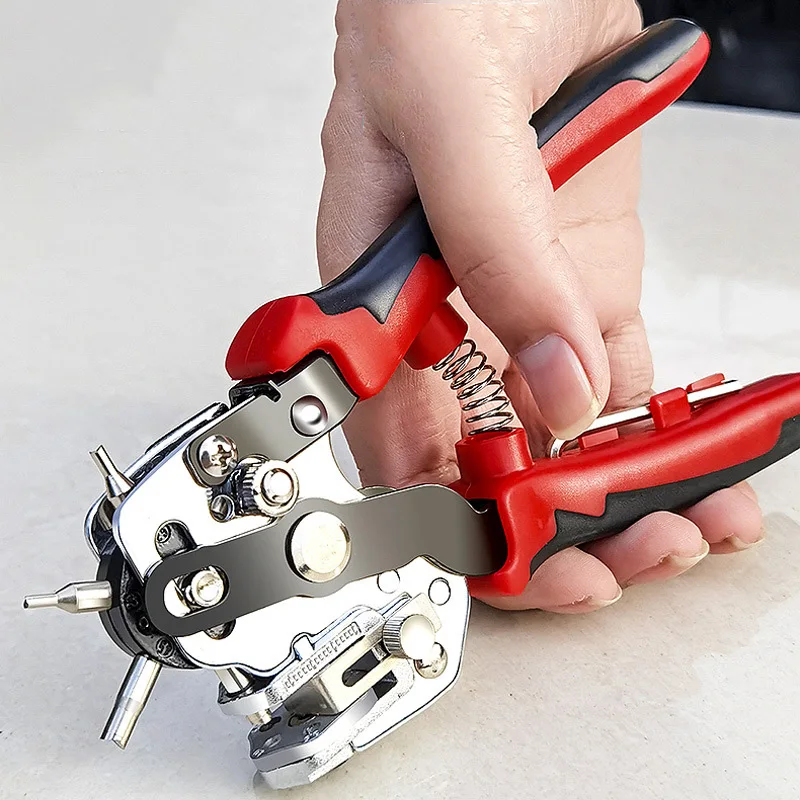 

F50 New Design Eyelet Puncher DIY Tool Watchband Strap Household Leathercraft Leather Belt Hole Punch Plier