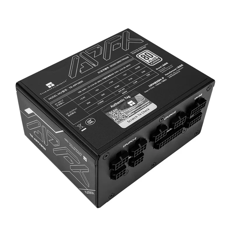 Thermalright TR-APFX850/1000 블랙 플래티넘 SFX 풀 모듈러 소형 전원 공급 장치 ATX 3.1 PCIE 5.1(일본산 커패시터 모두 사용)