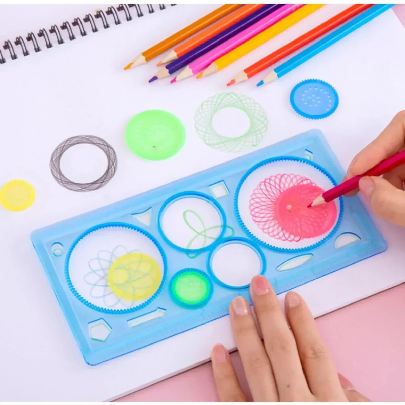 Creative Kids' Puzzle Colorful Drawing Ruler Set Learn Drawing Rule Students' DIY Tools 1pack/lot ruler set drawing ruler