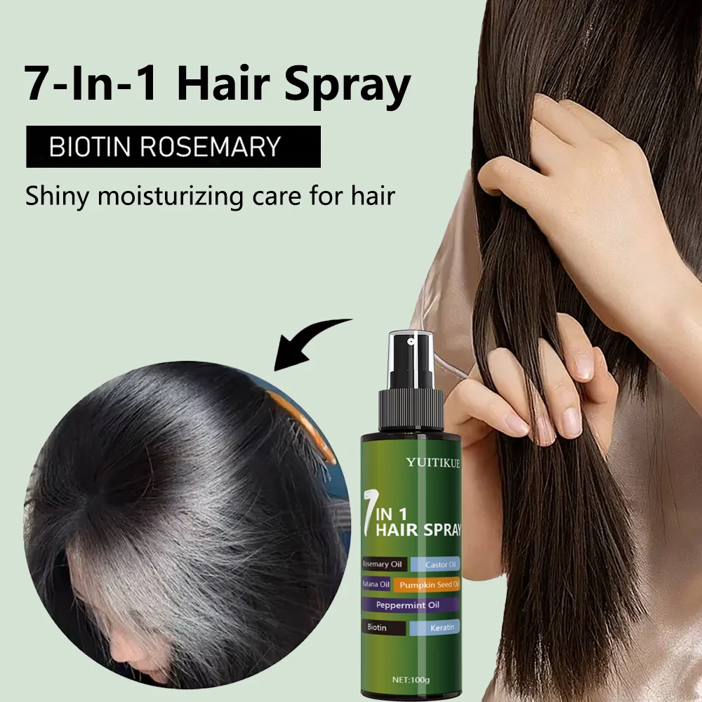 7-in-1 hair care spray, reduces hair breakage, long-lasting oil control, super fluffy, powerful split-end repair, thick and soft