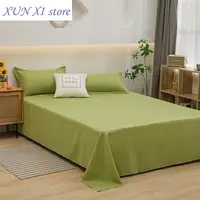 New Bed Sheets Soft Comfortable Cotton Flat Sheet Solid Color Bedsheet Single Qut Solid Color Flat Sheet for Adult Sheet Sets 6