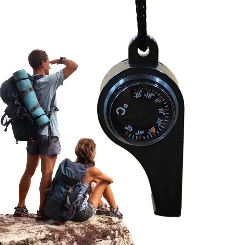 Outdoor Survival Whistle Compass Hiking Survival With Thermometers With Thermometers Compass Hiking Light Outdoor Equipment For