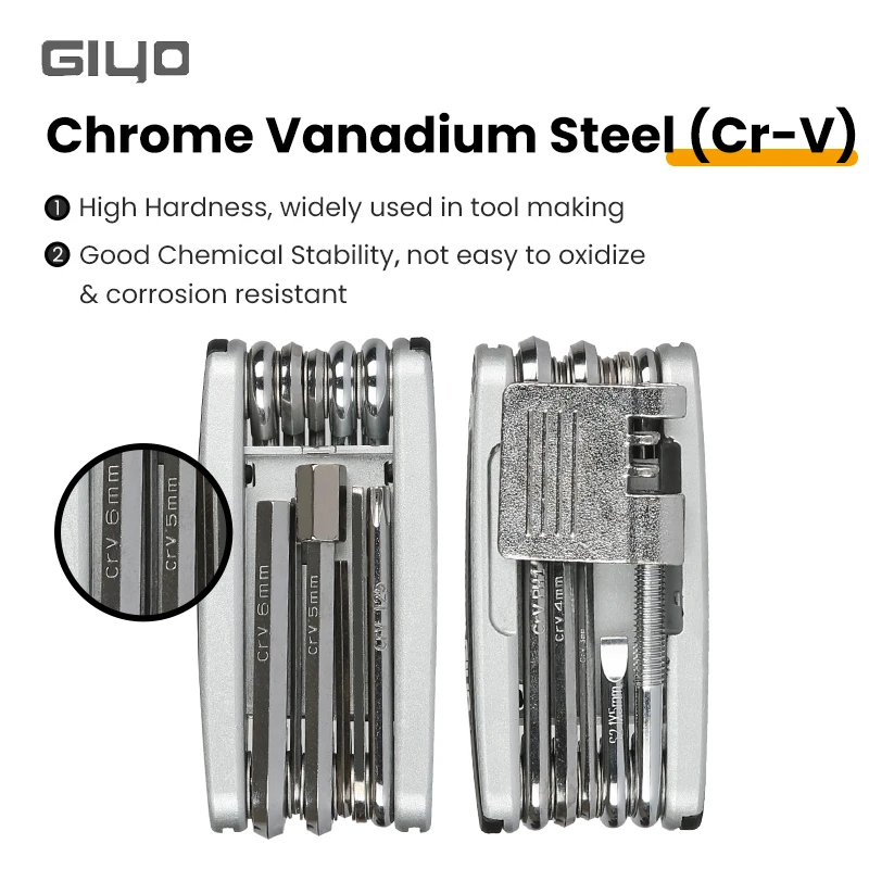 Kit Multi-outils Vélo 11 En 1 CXWXC - Clés Allen 2-8mm, Tournevis, Valve CO2 - Compact, Léger, Pour Dépannage