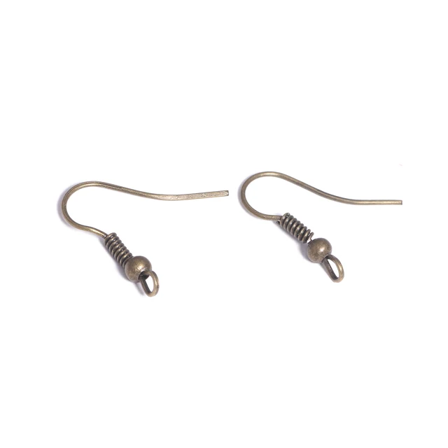 50pcs 19*16mm Gold Silver Antique Bronze Ear Hooks Earrings Clasps