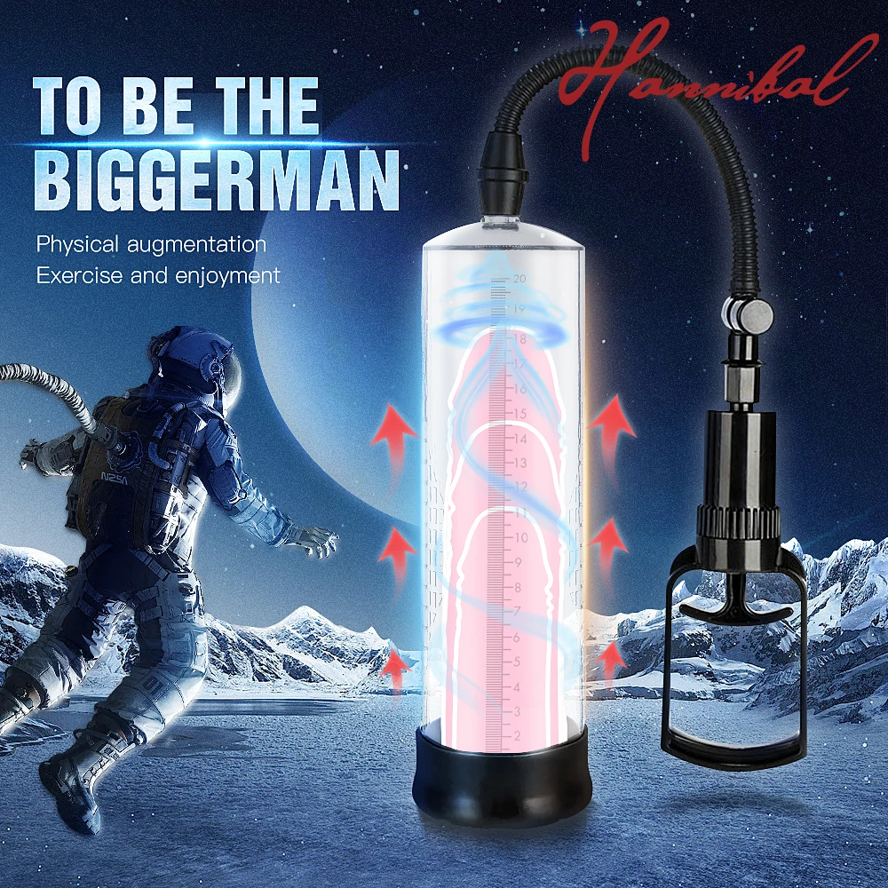 Hannibal manual de vácuo pênis bomba fortalecer ampliador impulsionador ...