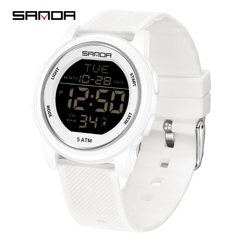 SANDA Trendy Water-Resistant Digital Sports Watch