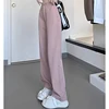 Woman Vintage Wide Leg Jeans Girls High Waist Pants Female Fashion Black Black Grey Retro Blue Light Blue Pink Denim Trousers 2