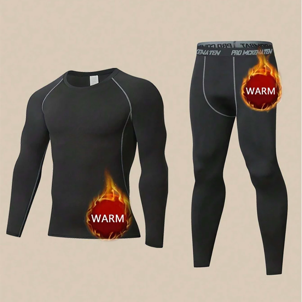 الشتاء ملابس اخلية حرارية مجموعة للرجال الدفء طويل...