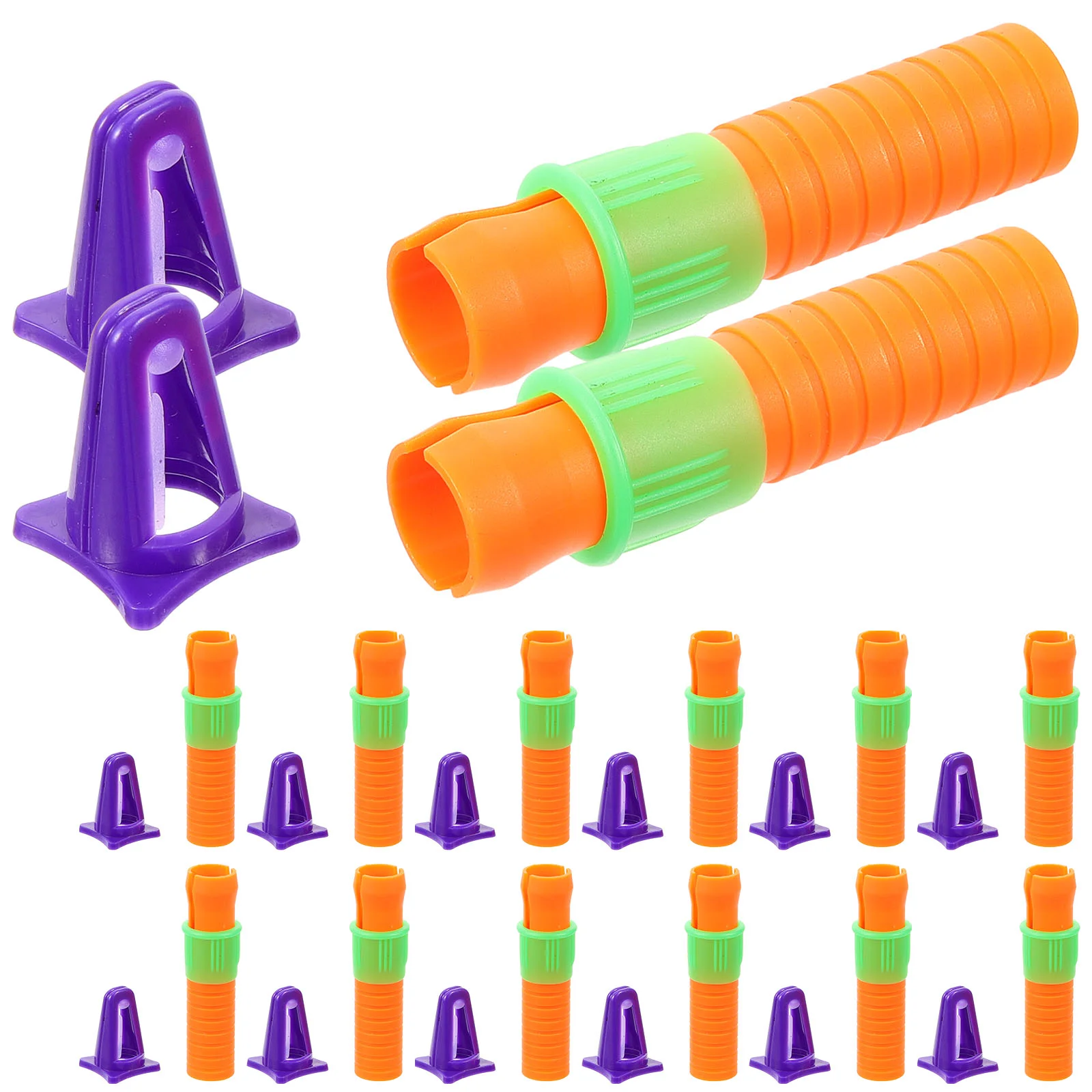 

20 Pcs Household Multifunctional Crayon Cap Holder Office Pens + Pencil Kids Chalk Plastic Extender