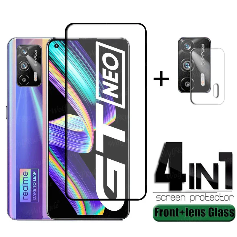 

Стекло с полным покрытием для OPPO Realme GT Neo стекло для Realme GT Neo закаленное стекло 9H Защитная пленка для экрана Realme GT Neo пленка для объектива