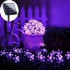 12M 100Leds Solar String Lights Outdoor Waterproof 8 Mode Battery Operated Cherry Flower Light Christmas Garden Party Decoration 3