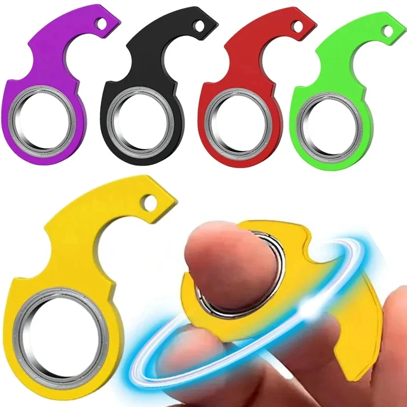 Creative Keychain Fidget Spinner Antistress Toys Fingertip Rotation Cool Keyring Relieving Boredom Anxiety Toys for s Kids