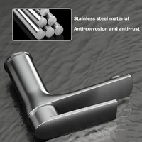 ปืนสีเทาก๊อกน้ําสแตนเลสอ่างล้างหน้าอ่างล้างจานร้อนและเย็นบ้านห้องน้ําห้องครัวตู้อ่างล้างหน้าก๊อกน้ํา 2