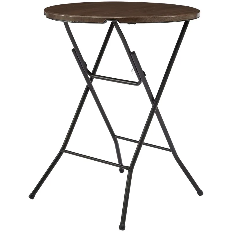 

Walnut 31" Round High-Top Folding Table