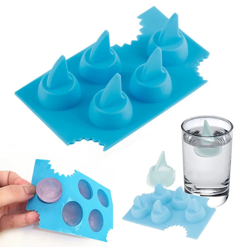 

Free Shipping 200pcs/lot Ice Tray Cool Shark Fin Shape Ice Cube Tray Sharkfin Ice Mold Maker Mould