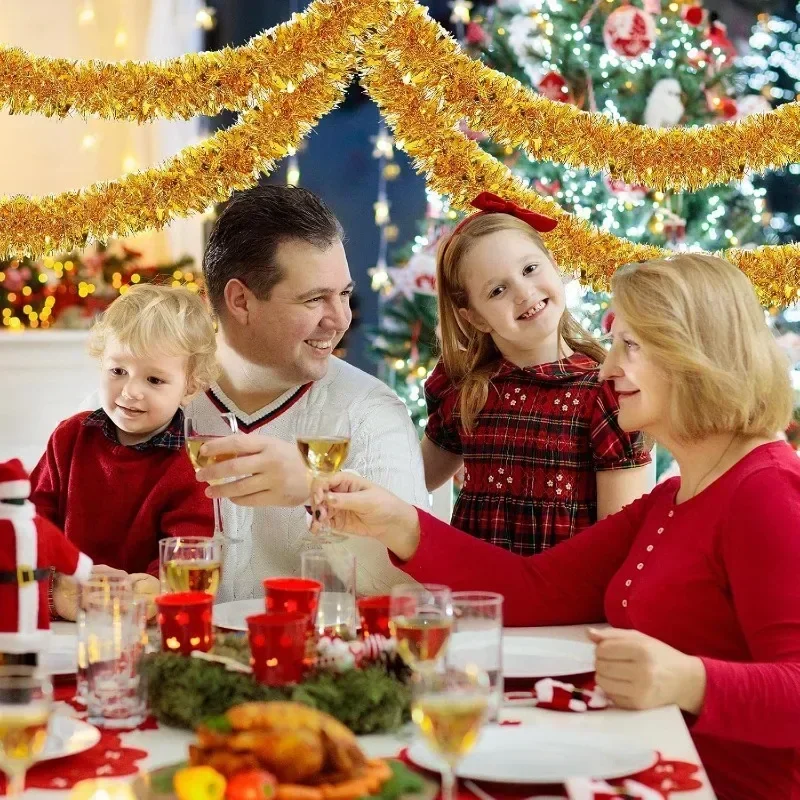 1.5/30M Colourful Christmas Ribbon Garland Xmas Tree Wrapping Tinsel 6